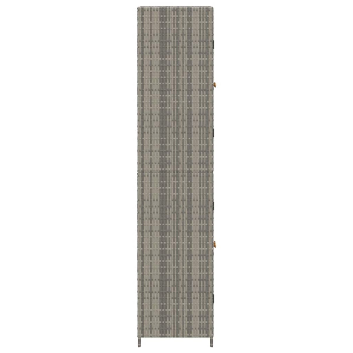 vidaXL Ντουλάπι Αποθήκευσης Κήπου Γκρι 59x40x180 εκ. από Συνθ. Ρατάν