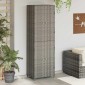 vidaXL Ντουλάπι Αποθήκευσης Κήπου Γκρι 59x40x180 εκ. από Συνθ. Ρατάν