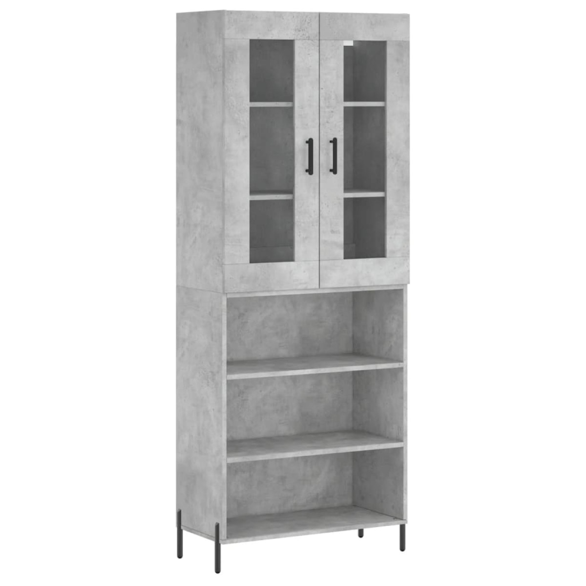 vidaXL Ντουλάπι Γκρι Σκυροδέματος 69,5x34x180 εκ. Επεξεργασμένο Ξύλο