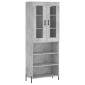 vidaXL Ντουλάπι Γκρι Σκυροδέματος 69,5x34x180 εκ. Επεξεργασμένο Ξύλο