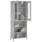 vidaXL Ντουλάπι Γκρι Σκυροδέματος 69,5x34x180 εκ. Επεξεργασμένο Ξύλο