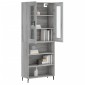 vidaXL Ντουλάπι Γκρι Sonoma 69,5 x 34 x 180 εκ. Επεξεργασμένο Ξύλο
