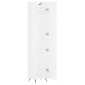 vidaXL Ντουλάπι Γυαλ. Λευκό 34,5 x 34 x 180 εκ. από Επεξεργασμένο Ξύλο