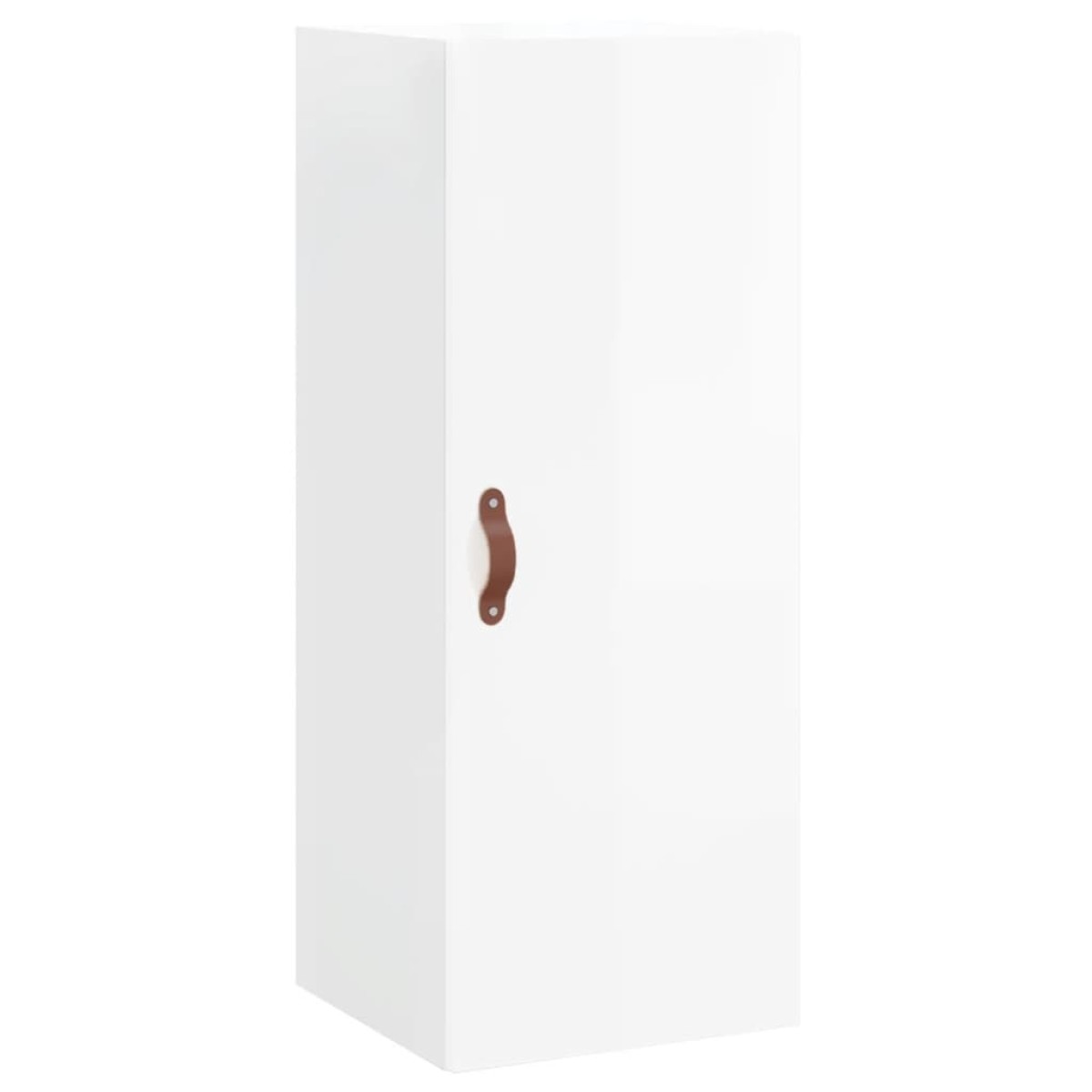 vidaXL Ντουλάπι Γυαλ. Λευκό 34,5 x 34 x 180 εκ. από Επεξεργασμένο Ξύλο