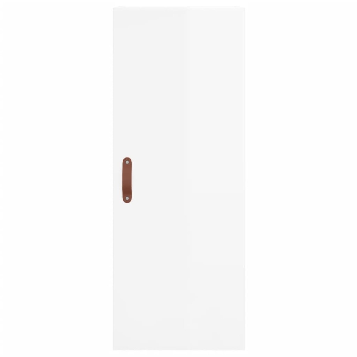 vidaXL Ντουλάπι Γυαλ. Λευκό 34,5 x 34 x 180 εκ. από Επεξεργασμένο Ξύλο