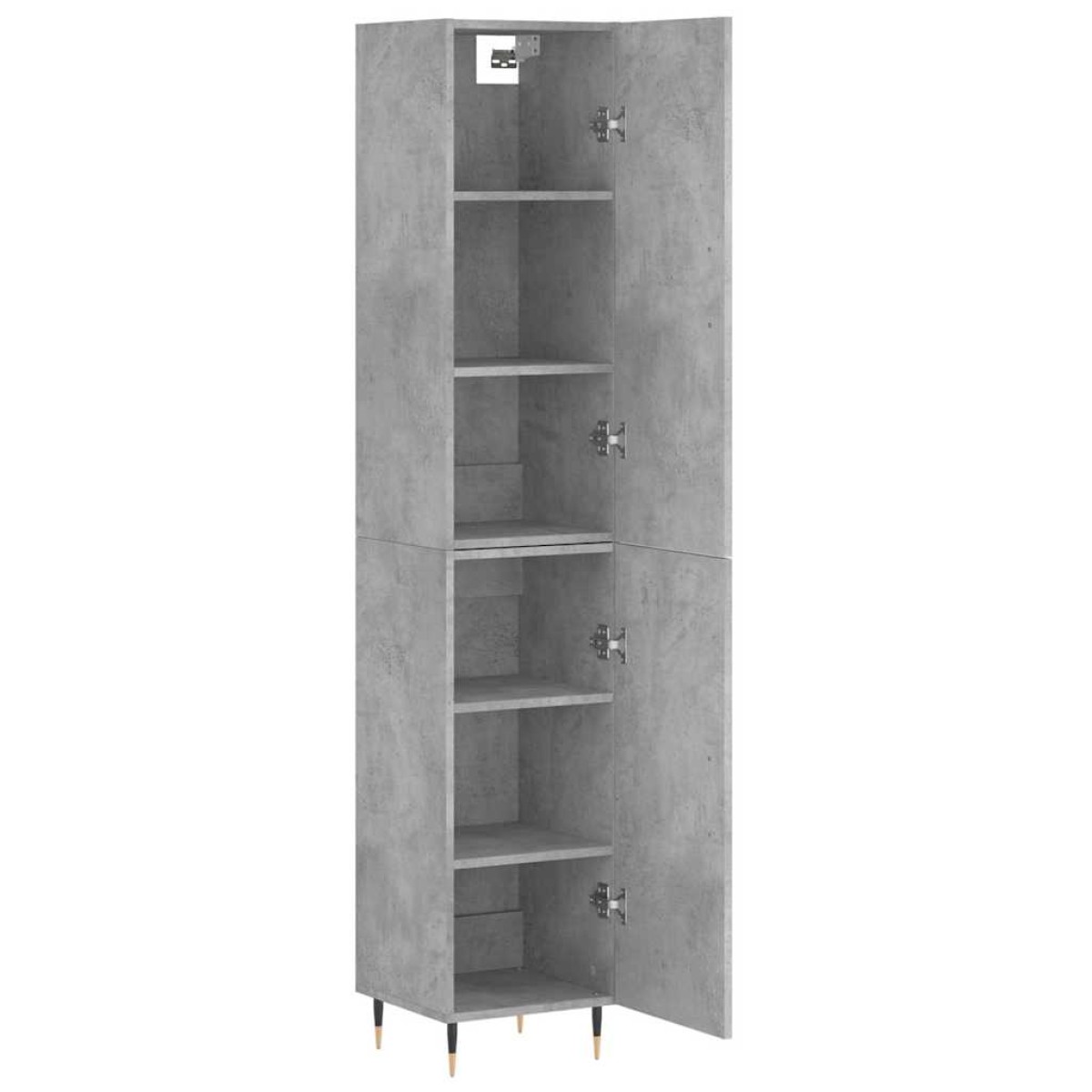 vidaXL Ντουλάπι Γκρι Σκυροδέματος 34,5x34x180 εκ. Επεξεργασμένο Ξύλο