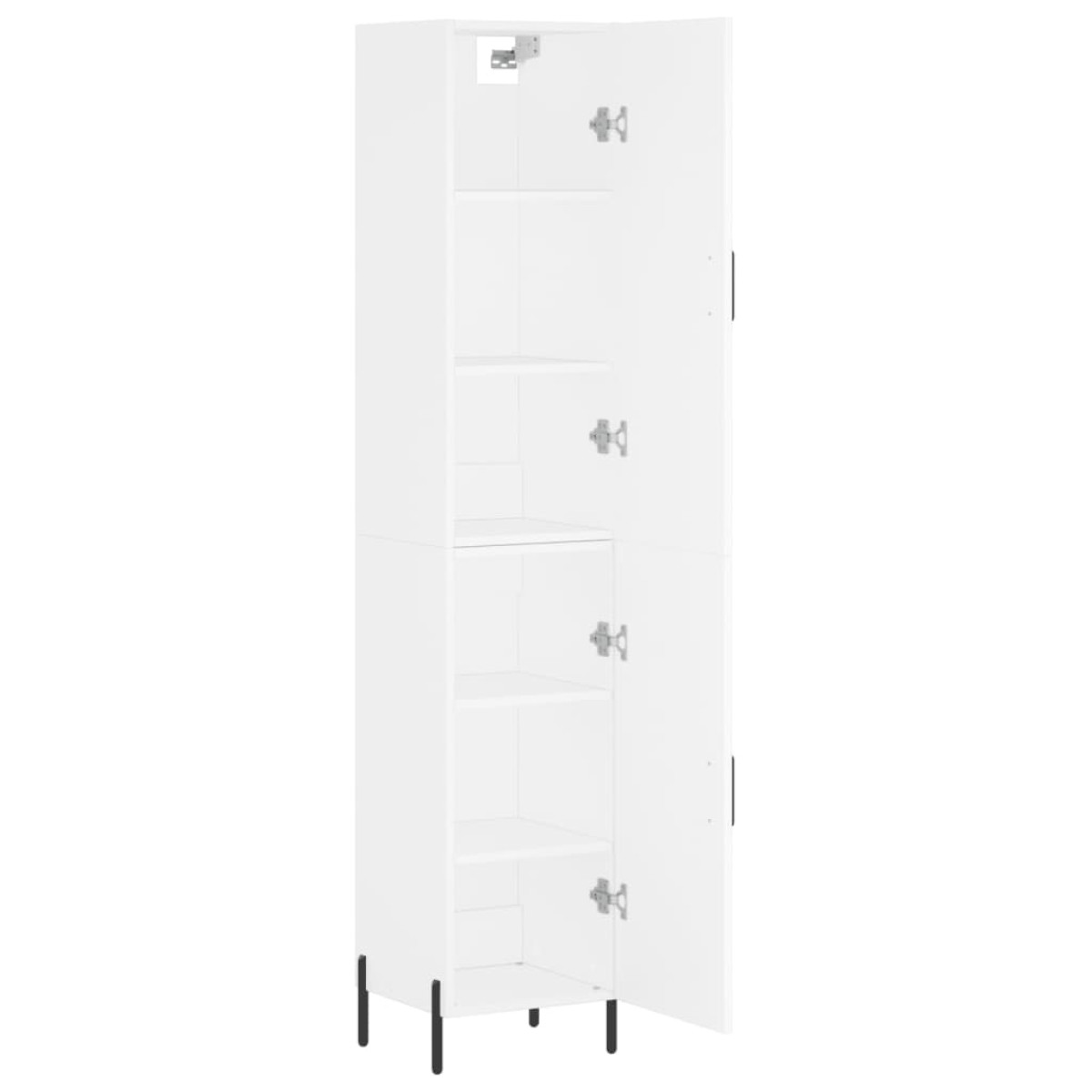 vidaXL Ντουλάπι Λευκός 34,5 x 34 x 180 εκ. από Επεξεργασμένο Ξύλο