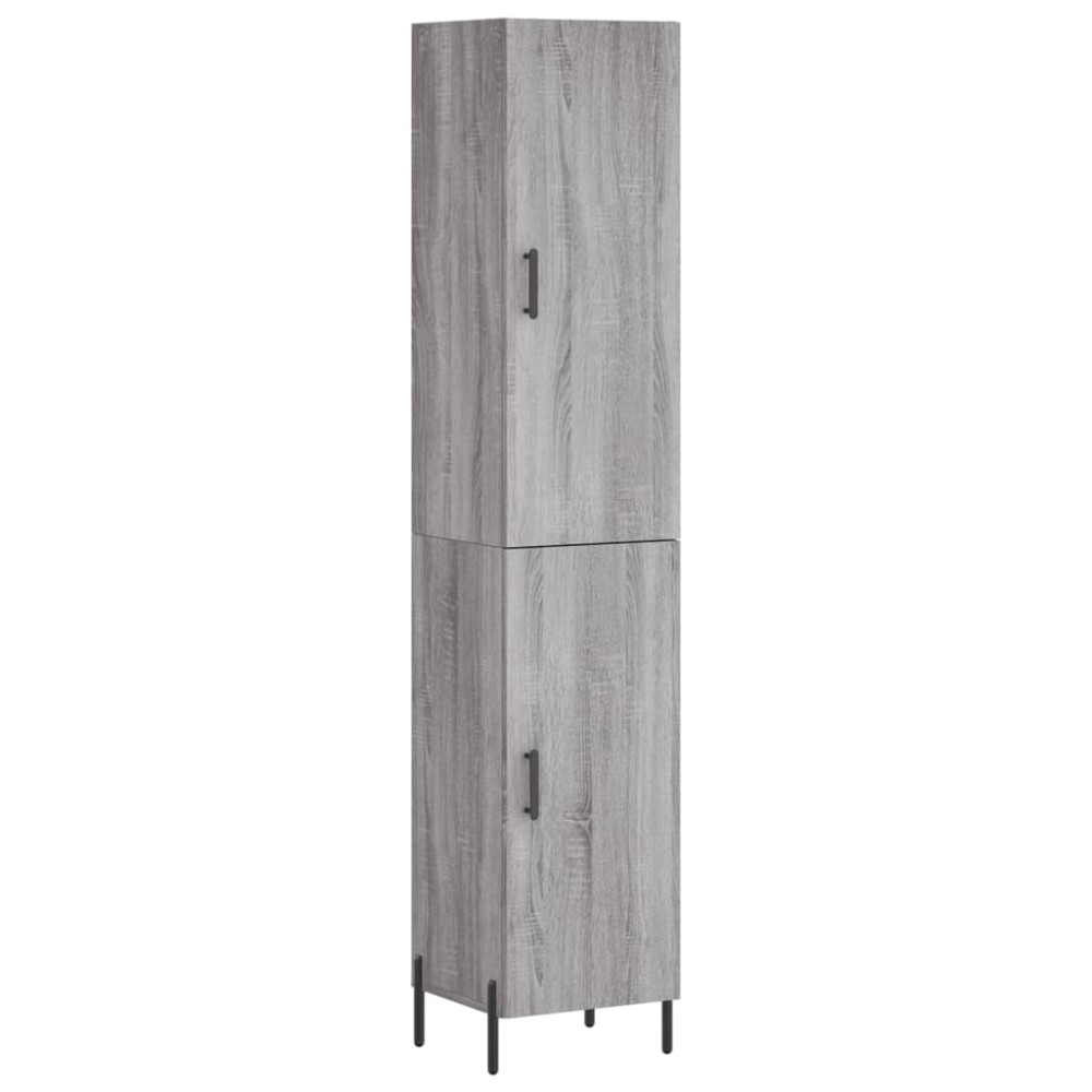 vidaXL Μπουφές Sonoma Γκρι 34,5 x 34 x 180 εκ. από Επεξεργασμένο Ξύλο