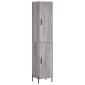 vidaXL Μπουφές Sonoma Γκρι 34,5 x 34 x 180 εκ. από Επεξεργασμένο Ξύλο