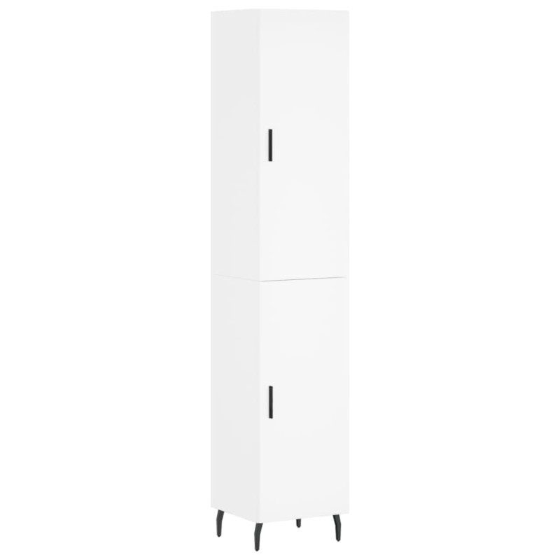 vidaXL Ντουλάπι Λευκό 34,5 x 34 x 180 εκ. από Επεξεργασμένο Ξύλο