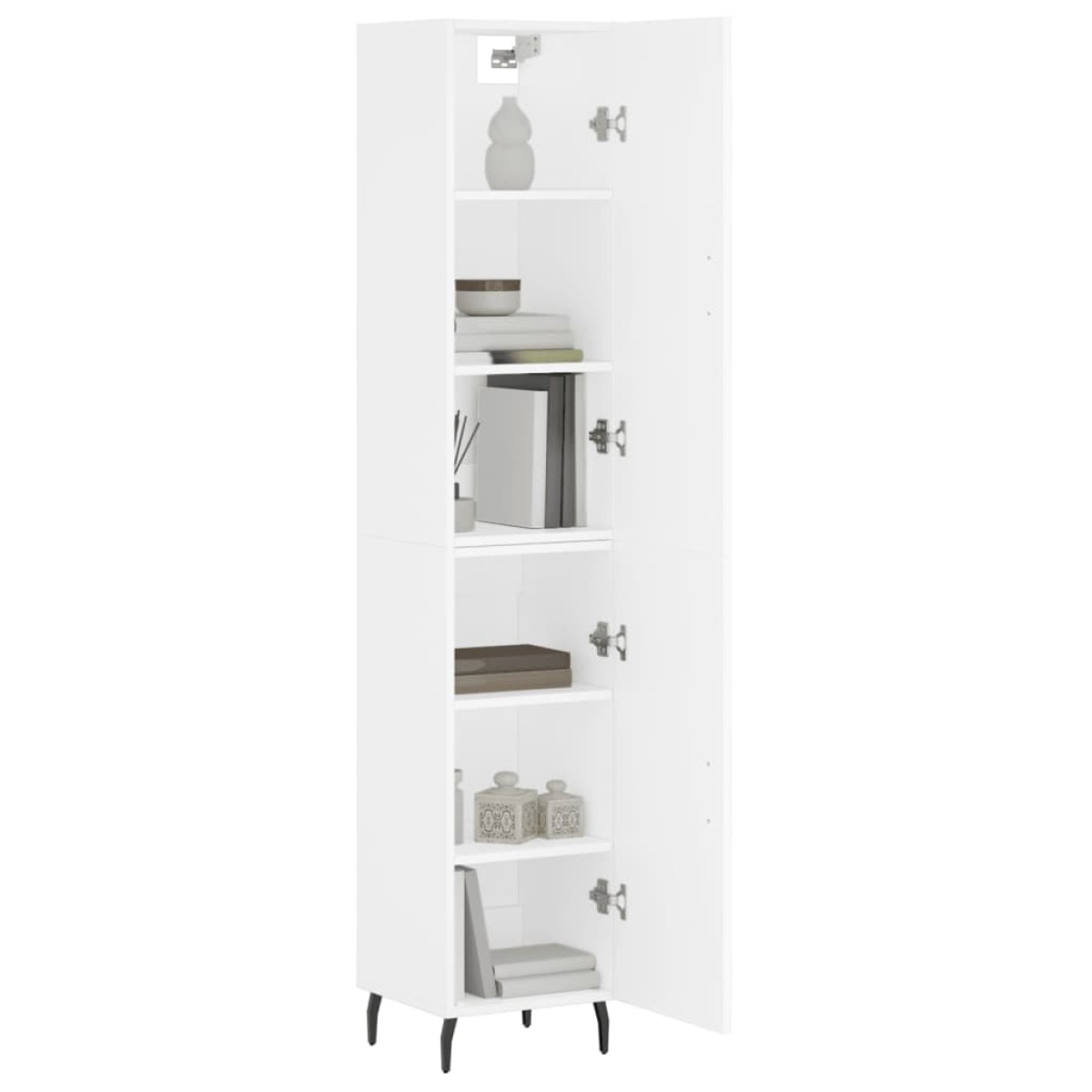 vidaXL Ντουλάπι Λευκός 34,5 x 34 x 180 εκ. από Επεξεργασμένο Ξύλο