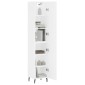vidaXL Ντουλάπι Λευκός 34,5 x 34 x 180 εκ. από Επεξεργασμένο Ξύλο