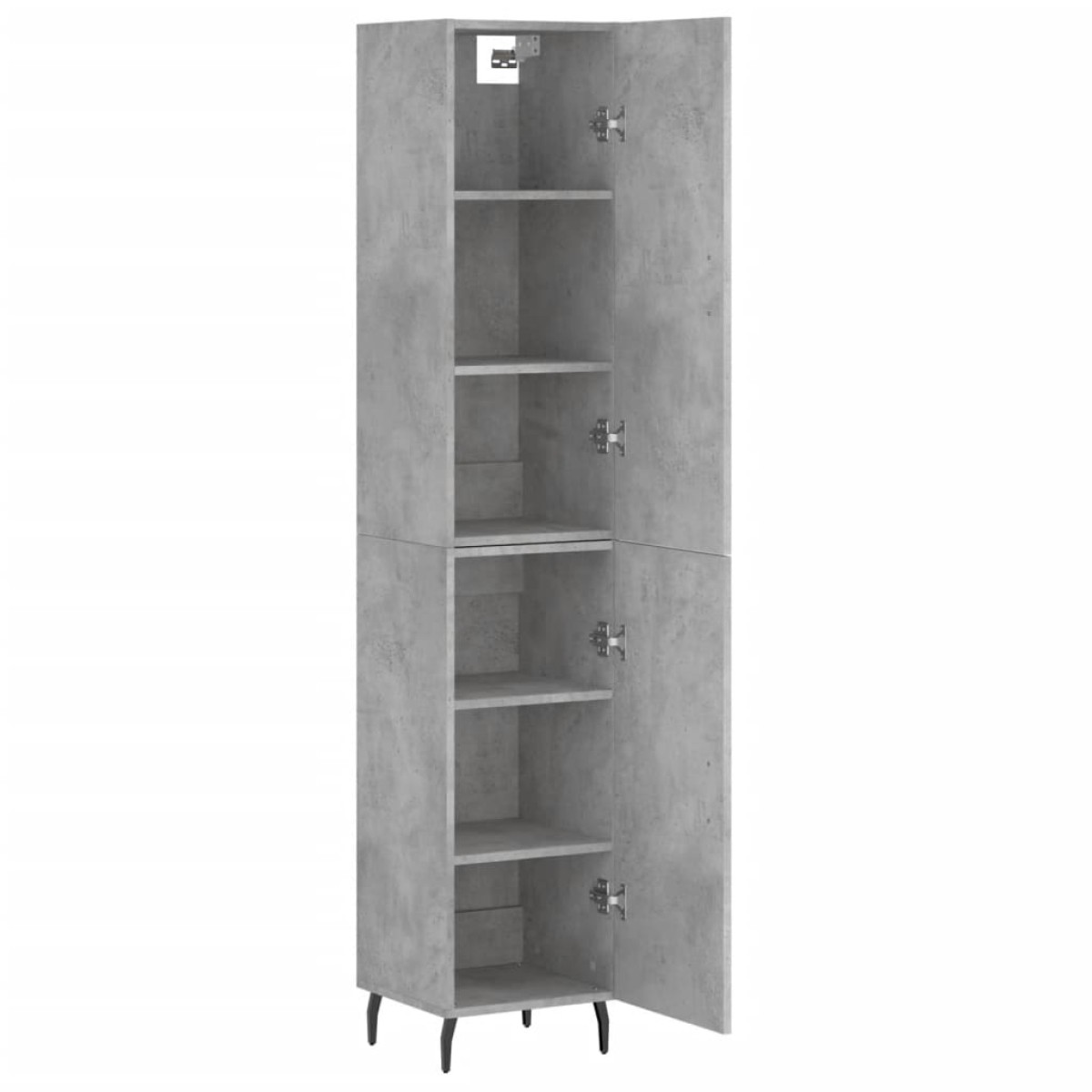 vidaXL Ντουλάπι Γκρι Σκυροδέματος 34,5x34x180 εκ. Επεξεργασμένο Ξύλο