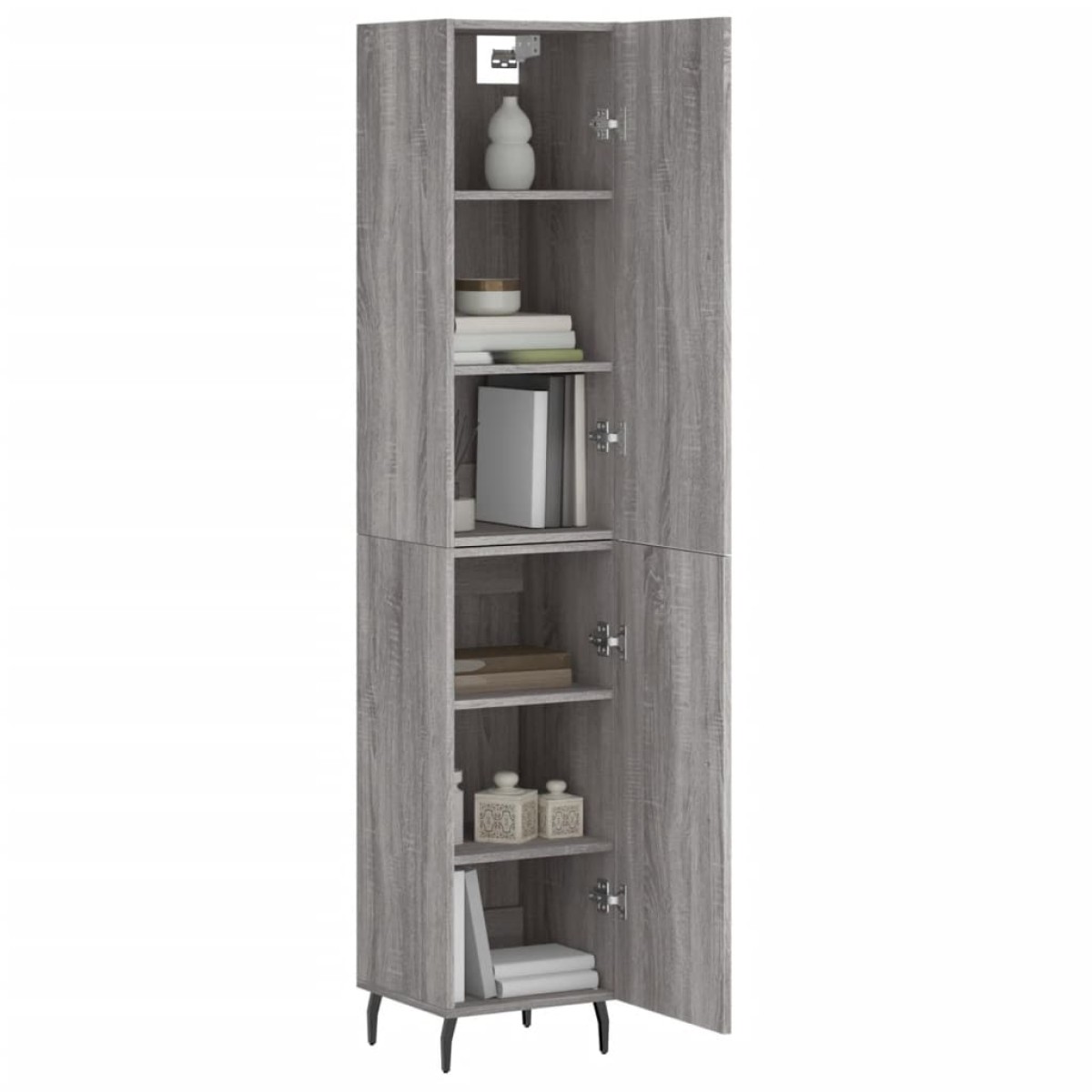 vidaXL Μπουφές Sonoma Γκρι 34,5 x 34 x 180 εκ. από Επεξεργασμένο Ξύλο