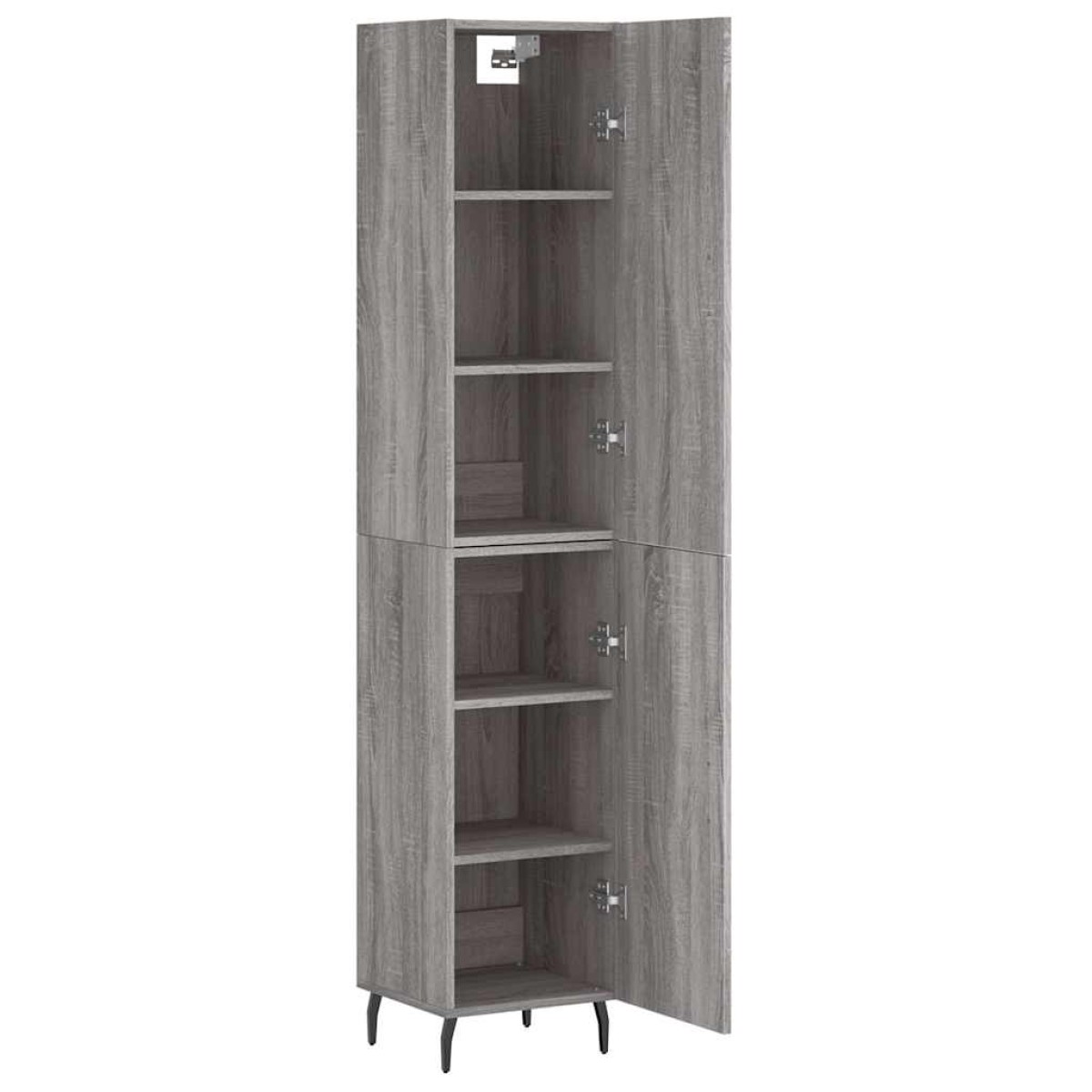 vidaXL Μπουφές Sonoma Γκρι 34,5 x 34 x 180 εκ. από Επεξεργασμένο Ξύλο