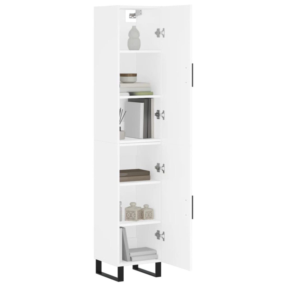 vidaXL Ντουλάπι Λευκός 34,5 x 34 x 180 εκ. από Επεξεργασμένο Ξύλο