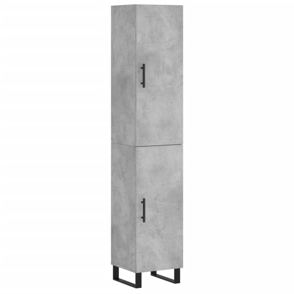 vidaXL Ντουλάπι Γκρι Σκυροδέματος 34,5x34x180 εκ. Επεξεργασμένο Ξύλο