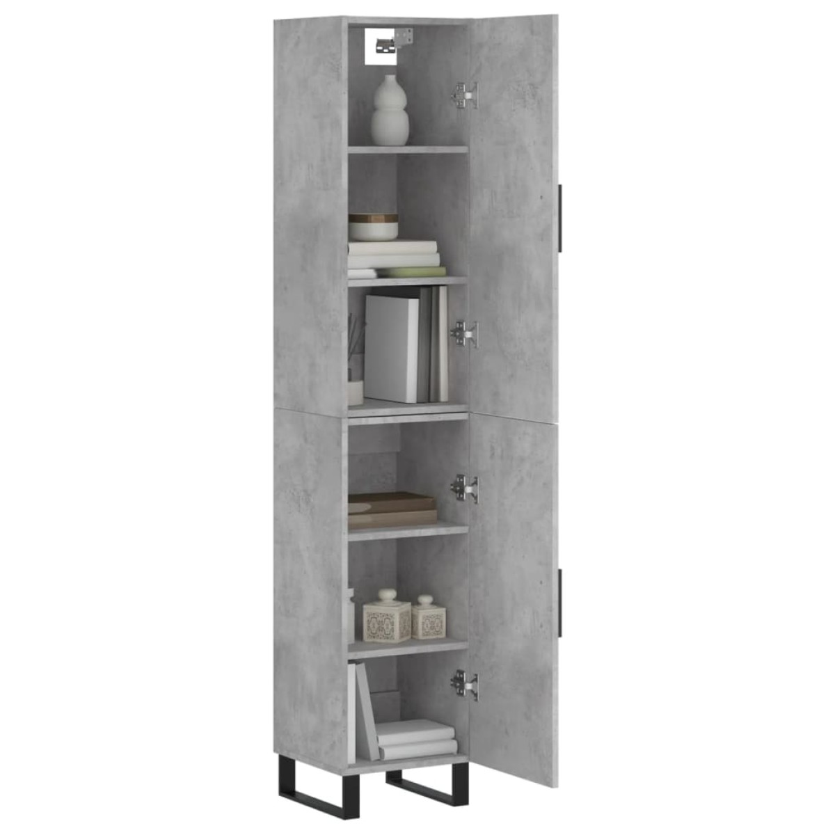 vidaXL Ντουλάπι Γκρι Σκυροδέματος 34,5x34x180 εκ. Επεξεργασμένο Ξύλο
