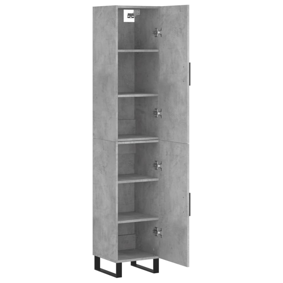 vidaXL Ντουλάπι Γκρι Σκυροδέματος 34,5x34x180 εκ. Επεξεργασμένο Ξύλο
