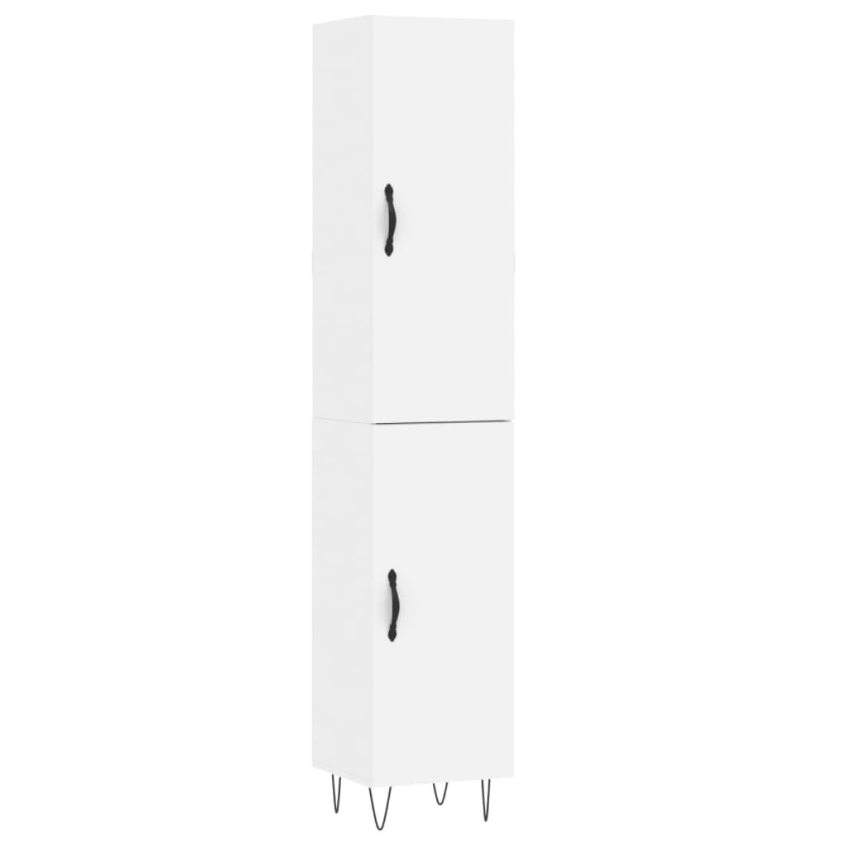vidaXL Ντουλάπι Λευκός 34,5 x 34 x 180 εκ. από Επεξεργασμένο Ξύλο