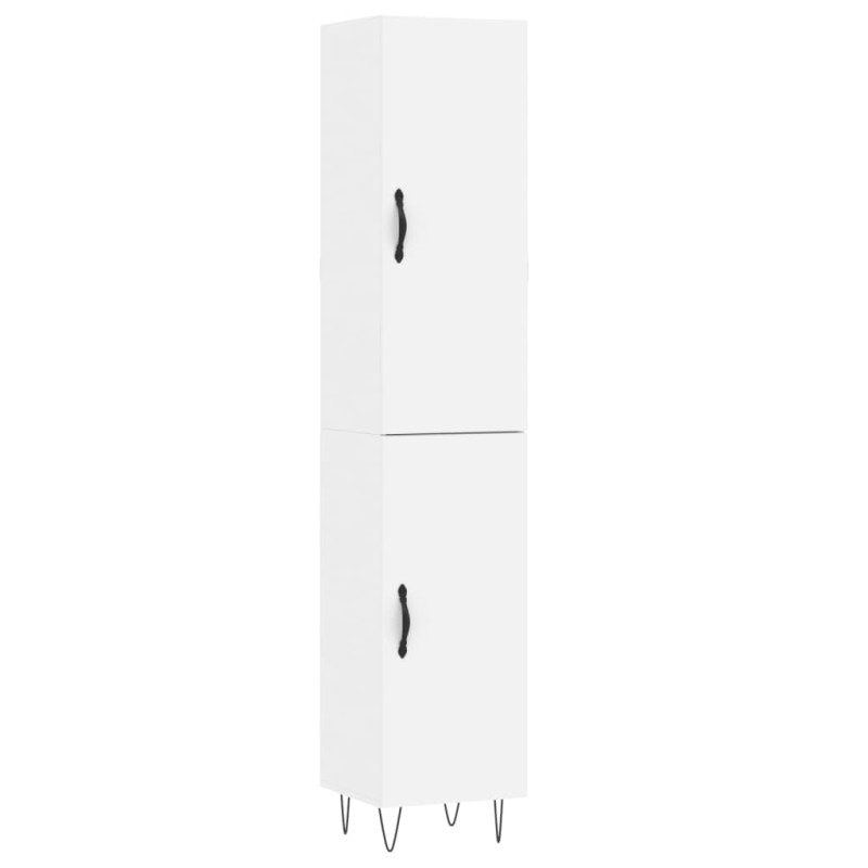 vidaXL Ντουλάπι Λευκό 34,5 x 34 x 180 εκ. από Επεξεργασμένο Ξύλο