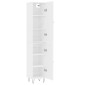 vidaXL Ντουλάπι Λευκός 34,5 x 34 x 180 εκ. από Επεξεργασμένο Ξύλο