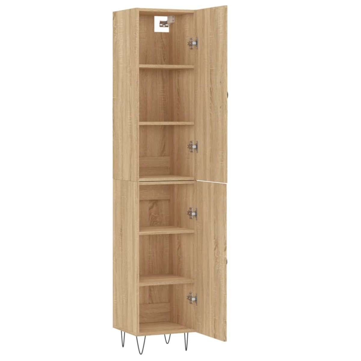 vidaXL Μπουφές Sonoma δρυς 34,5 x 34 x 180 εκ. από Επεξεργασμένο Ξύλο