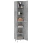 vidaXL Ντουλάπι Γκρι Σκυροδέματος 34,5x34x180 εκ. Επεξεργασμένο Ξύλο