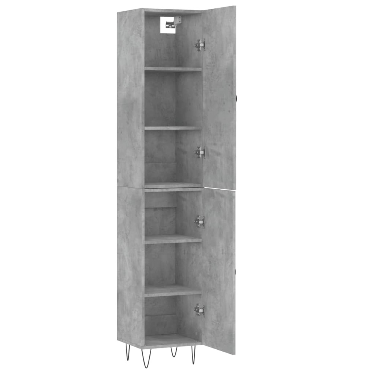 vidaXL Ντουλάπι Γκρι Σκυροδέματος 34,5x34x180 εκ. Επεξεργασμένο Ξύλο