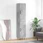 vidaXL Ντουλάπι Γκρι Σκυροδέματος 34,5x34x180 εκ. Επεξεργασμένο Ξύλο