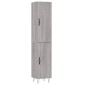 vidaXL Μπουφές Sonoma Γκρι 34,5 x 34 x 180 εκ. από Επεξεργασμένο Ξύλο