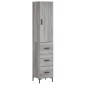 vidaXL Μπουφές Sonoma Γκρι 34,5 x 34 x 180 εκ. από Επεξεργασμένο Ξύλο