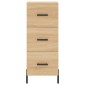 vidaXL Μπουφές Sonoma δρυς 34,5 x 34 x 180 εκ. από Επεξεργασμένο Ξύλο