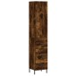 vidaXL Ντουλάπι Καπνιστή δρυς 34,5x34x180 εκ. από Επεξεργασμένο Ξύλο