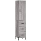 vidaXL Μπουφές Sonoma Γκρι 34,5 x 34 x 180 εκ. από Επεξεργασμένο Ξύλο