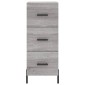 vidaXL Μπουφές Sonoma Γκρι 34,5 x 34 x 180 εκ. από Επεξεργασμένο Ξύλο