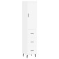 vidaXL Ντουλάπι Λευκός 34,5 x 34 x 180 εκ. από Επεξεργασμένο Ξύλο