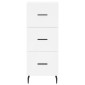 vidaXL Ντουλάπι Λευκός 34,5 x 34 x 180 εκ. από Επεξεργασμένο Ξύλο
