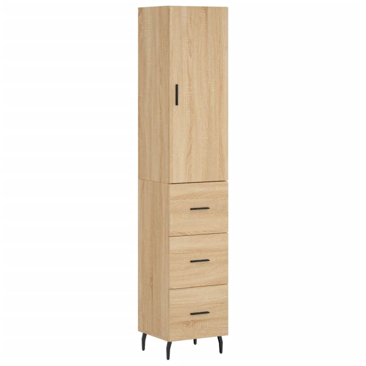 vidaXL Μπουφές Sonoma δρυς 34,5 x 34 x 180 εκ. από Επεξεργασμένο Ξύλο