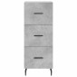 vidaXL Ντουλάπι Γκρι Σκυροδέματος 34,5x34x180 εκ. Επεξεργασμένο Ξύλο