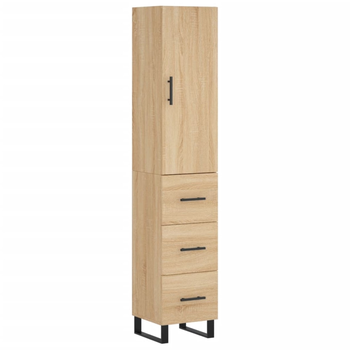 vidaXL Μπουφές Sonoma δρυς 34,5 x 34 x 180 εκ. από Επεξεργασμένο Ξύλο