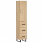 vidaXL Μπουφές Sonoma δρυς 34,5 x 34 x 180 εκ. από Επεξεργασμένο Ξύλο