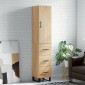 vidaXL Μπουφές Sonoma δρυς 34,5 x 34 x 180 εκ. από Επεξεργασμένο Ξύλο