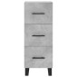 vidaXL Ντουλάπι Γκρι Σκυροδέματος 34,5x34x180 εκ. Επεξεργασμένο Ξύλο