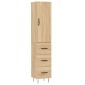 vidaXL Μπουφές Sonoma δρυς 34,5 x 34 x 180 εκ. από Επεξεργασμένο Ξύλο