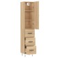 vidaXL Μπουφές Sonoma δρυς 34,5 x 34 x 180 εκ. από Επεξεργασμένο Ξύλο