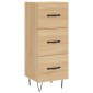 vidaXL Μπουφές Sonoma δρυς 34,5 x 34 x 180 εκ. από Επεξεργασμένο Ξύλο