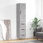 vidaXL Μπουφές Sonoma Γκρι 34,5 x 34 x 180 εκ. από Επεξεργασμένο Ξύλο