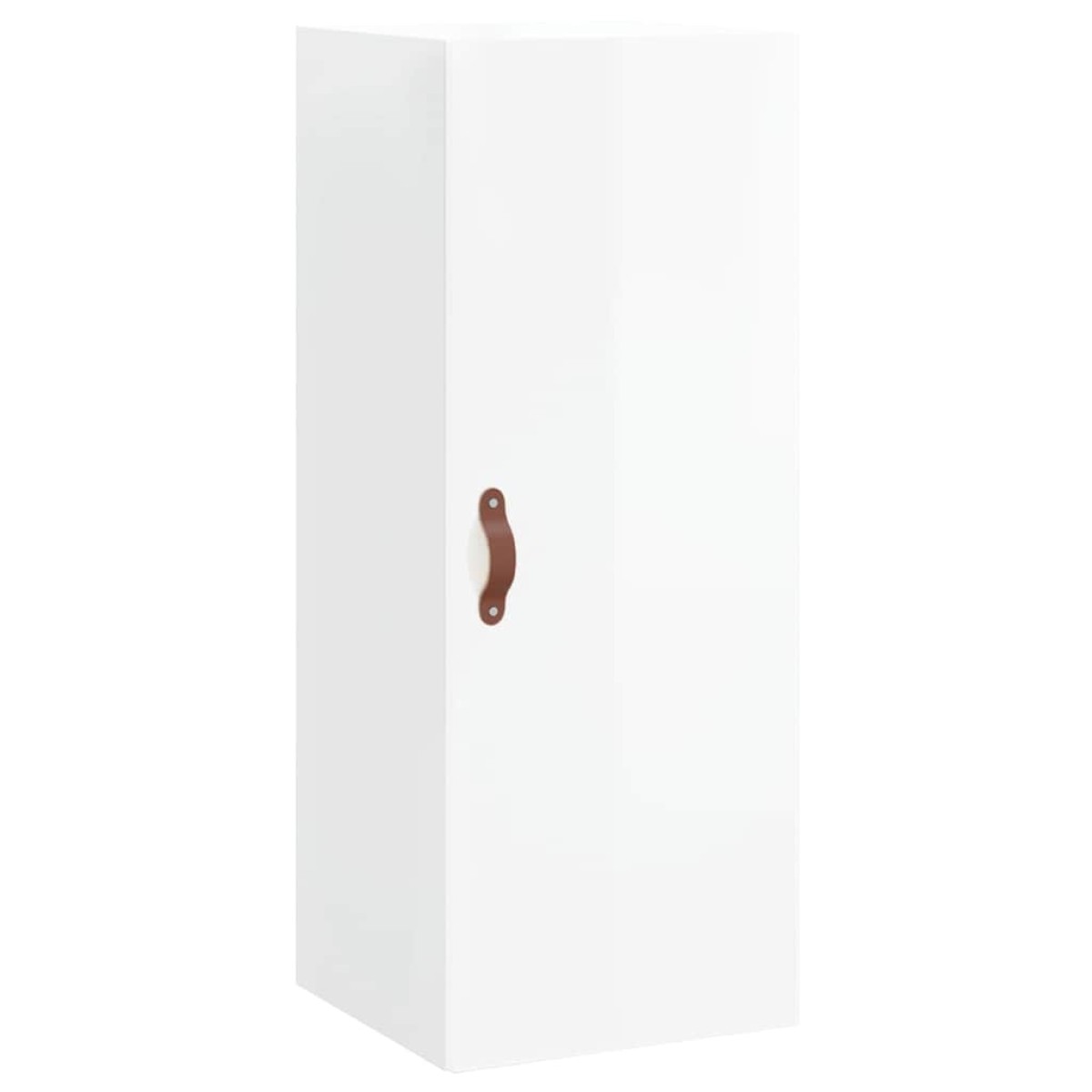 vidaXL Ντουλάπι Γυαλ. Λευκό 34,5 x 34 x 180 εκ. από Επεξεργασμένο Ξύλο