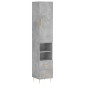 vidaXL Ντουλάπι Γκρι Σκυροδέματος 34,5x34x180 εκ. Επεξεργασμένο Ξύλο
